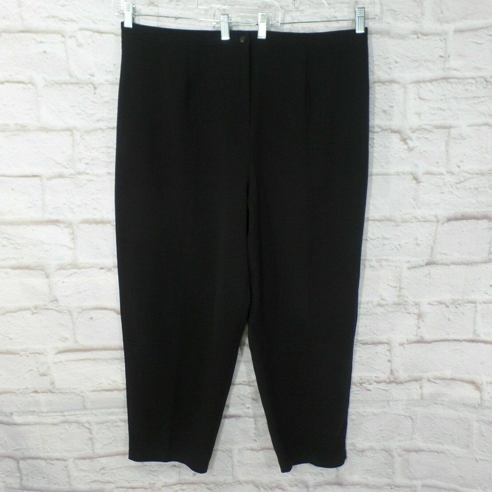 Teddi Woman Black Comfy Flat Front Elastic Waist Dress Casual Pants size 22W